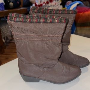 Weather Marx Boots Women 7‎ M Brown Weather Resistant Snow Faux Fur Lined